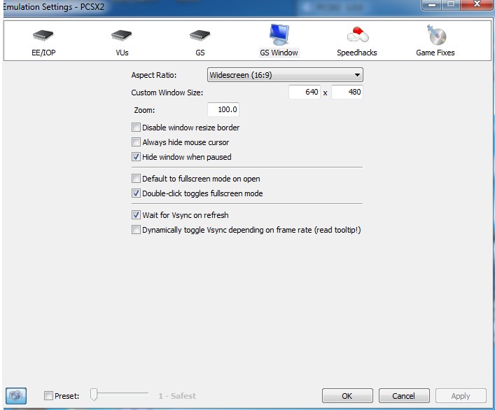 emulation setting